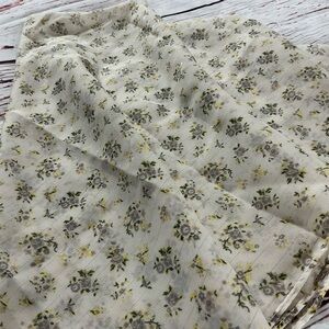 Steve Madden Ivory Floral Metallic scarf/wrap